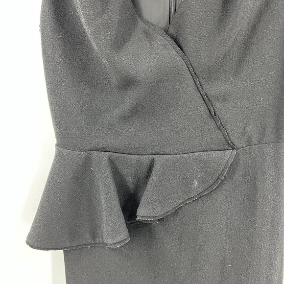 ✅ Tory Burch LBD Brooklyn Dress Sz 0 Wool Blend Lined BLACK - Picture 3 of 7